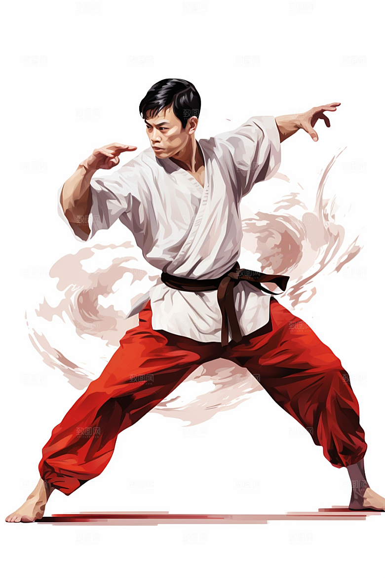水彩运动涂鸦全民健身运动员插画