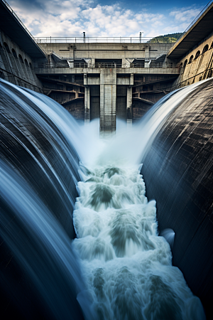 水电站水力发电水利工程摄影图