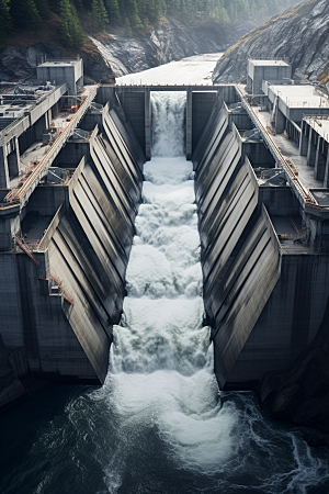 水电站水利工程水力发电摄影图