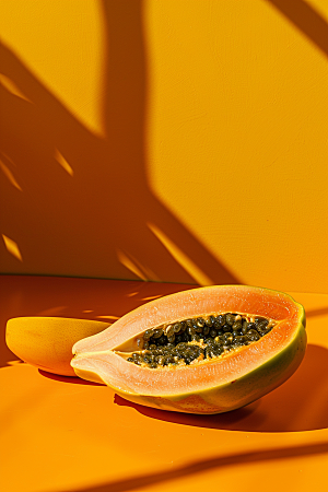 木瓜食材香甜摄影图