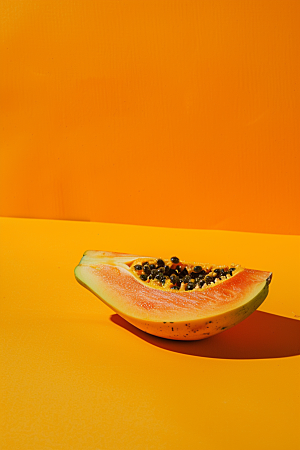 木瓜香甜热带水果摄影图