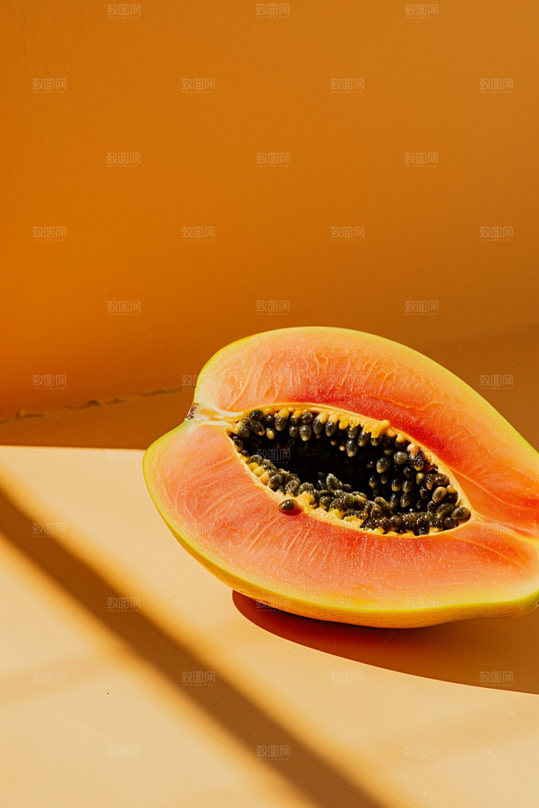 木瓜高清食材摄影图
