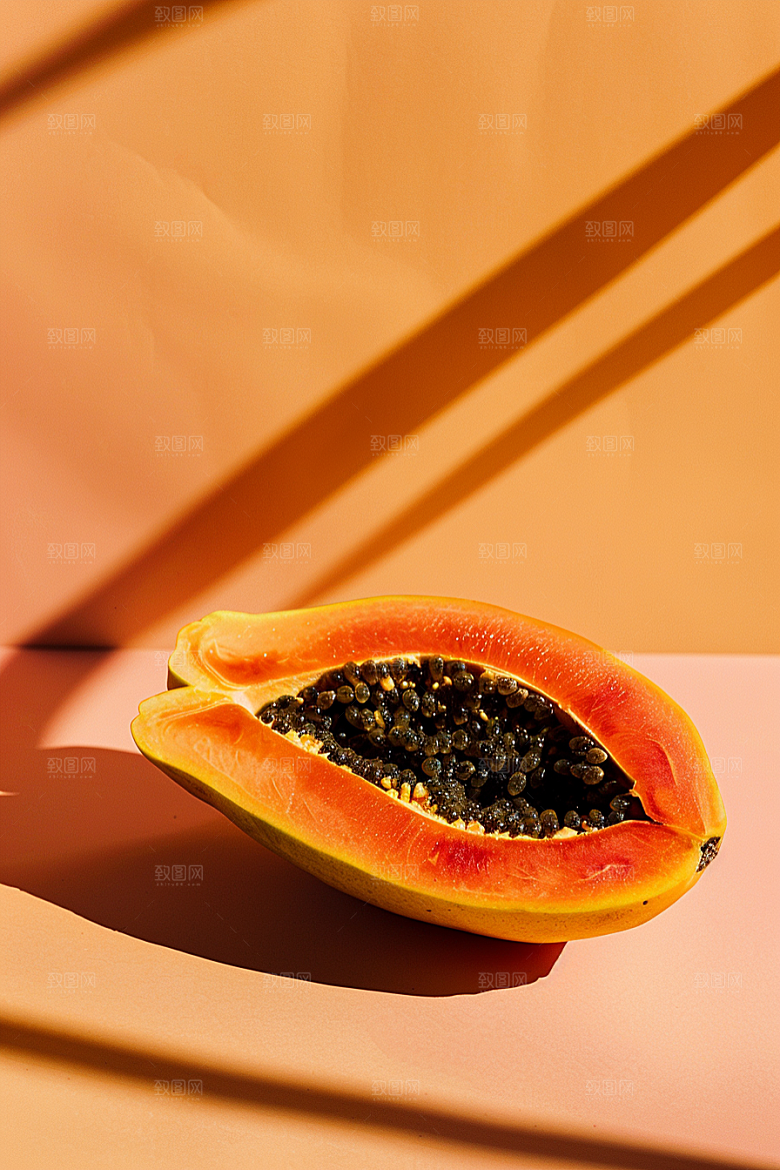 木瓜高清食材摄影图