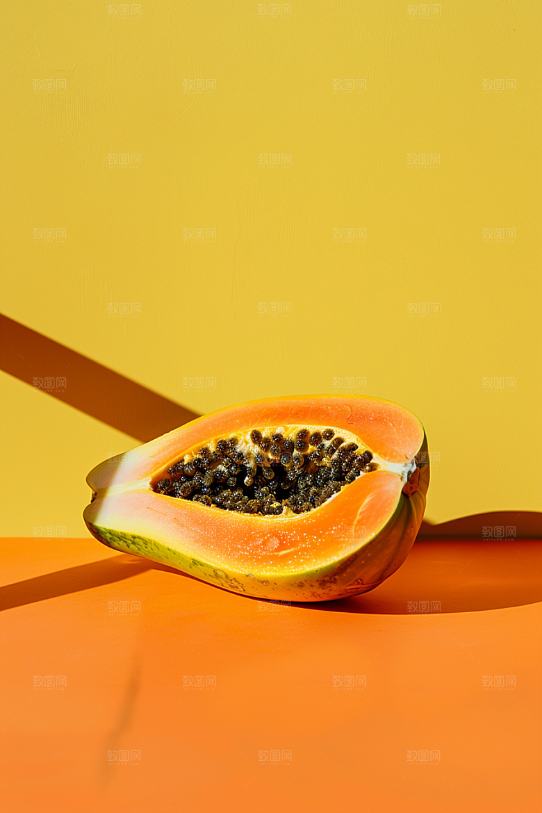木瓜美食食材摄影图