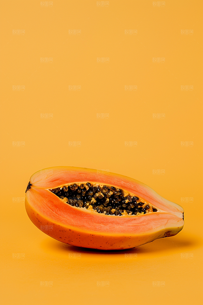 木瓜食材自然摄影图