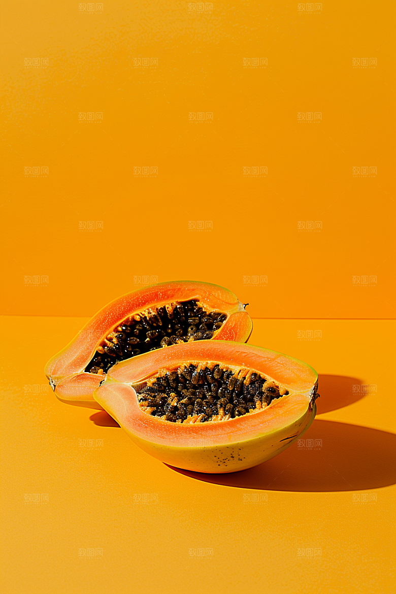 木瓜美食自然摄影图