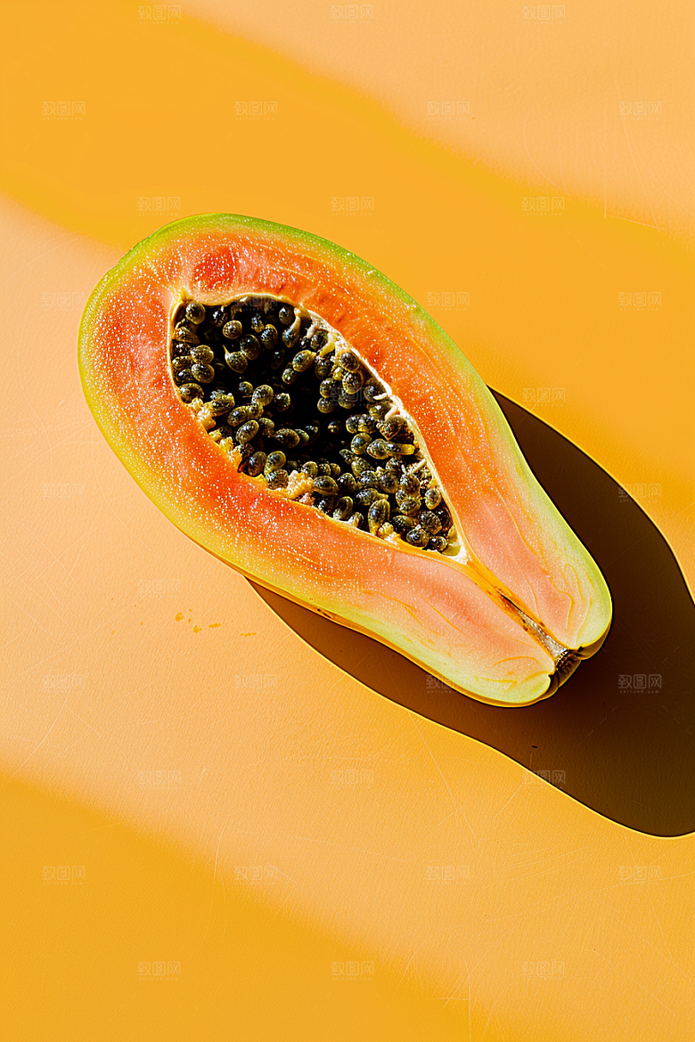 木瓜瓜果美食摄影图