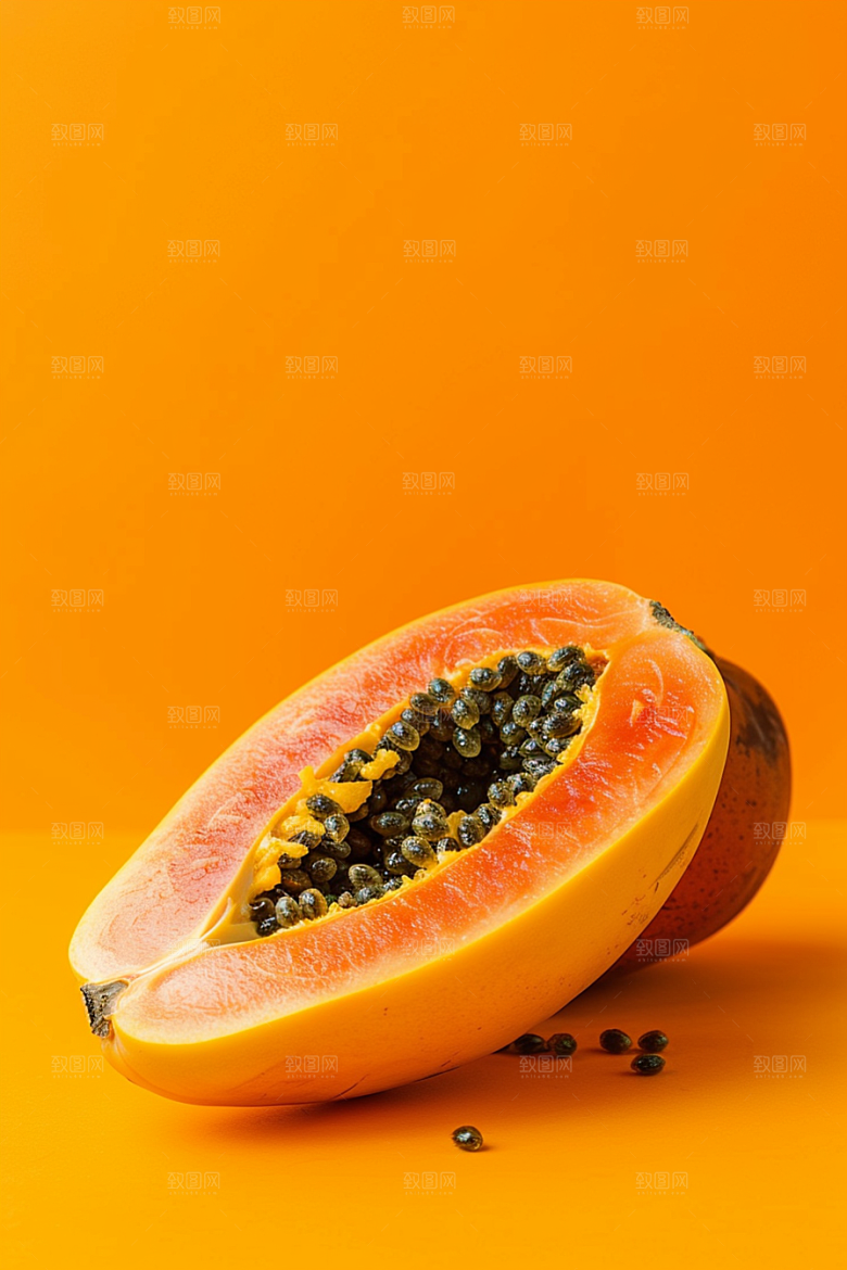 木瓜香甜瓜果摄影图