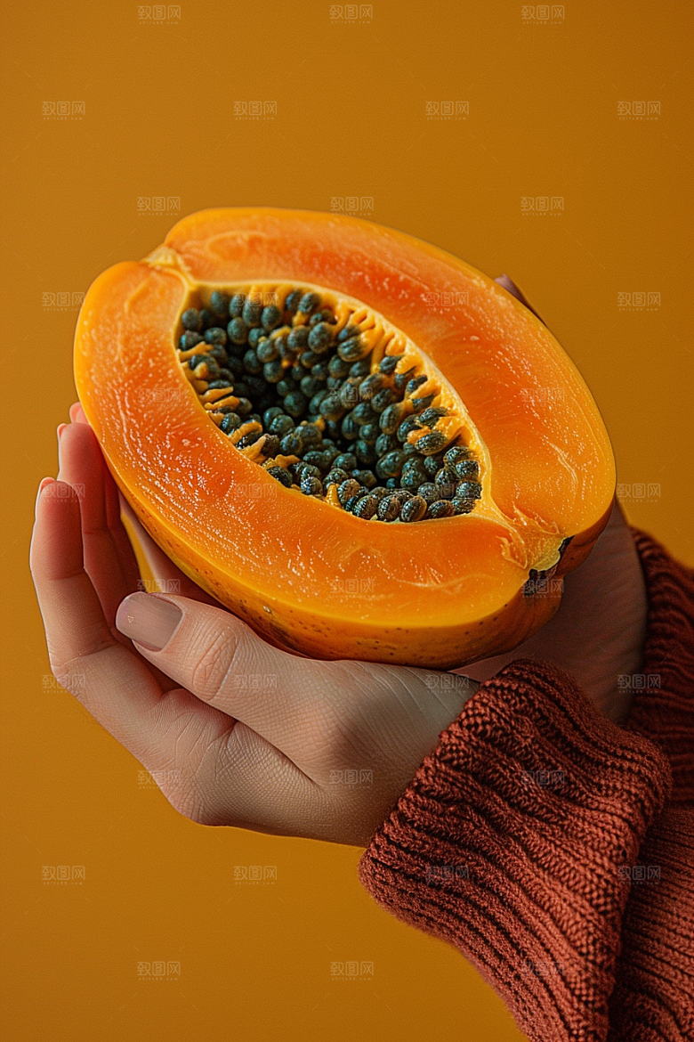 木瓜高清瓜果摄影图