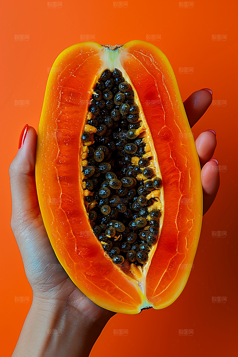 木瓜食材香甜摄影图