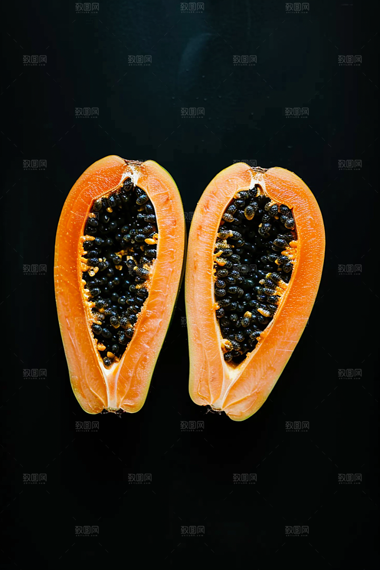 木瓜食材瓜果摄影图