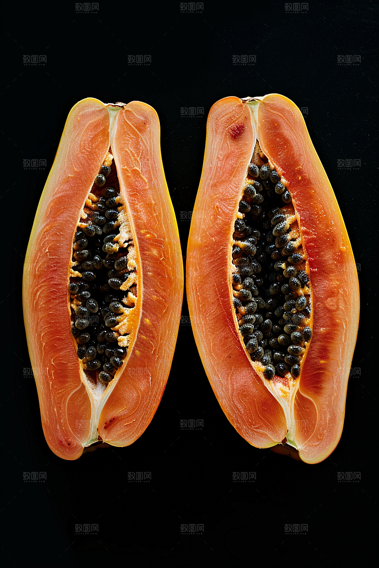 木瓜食材自然摄影图