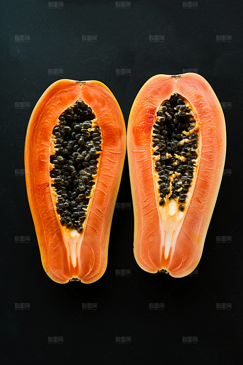 木瓜美食香甜摄影图