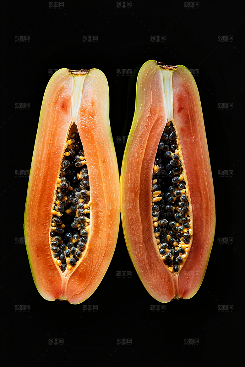 木瓜瓜果美食摄影图