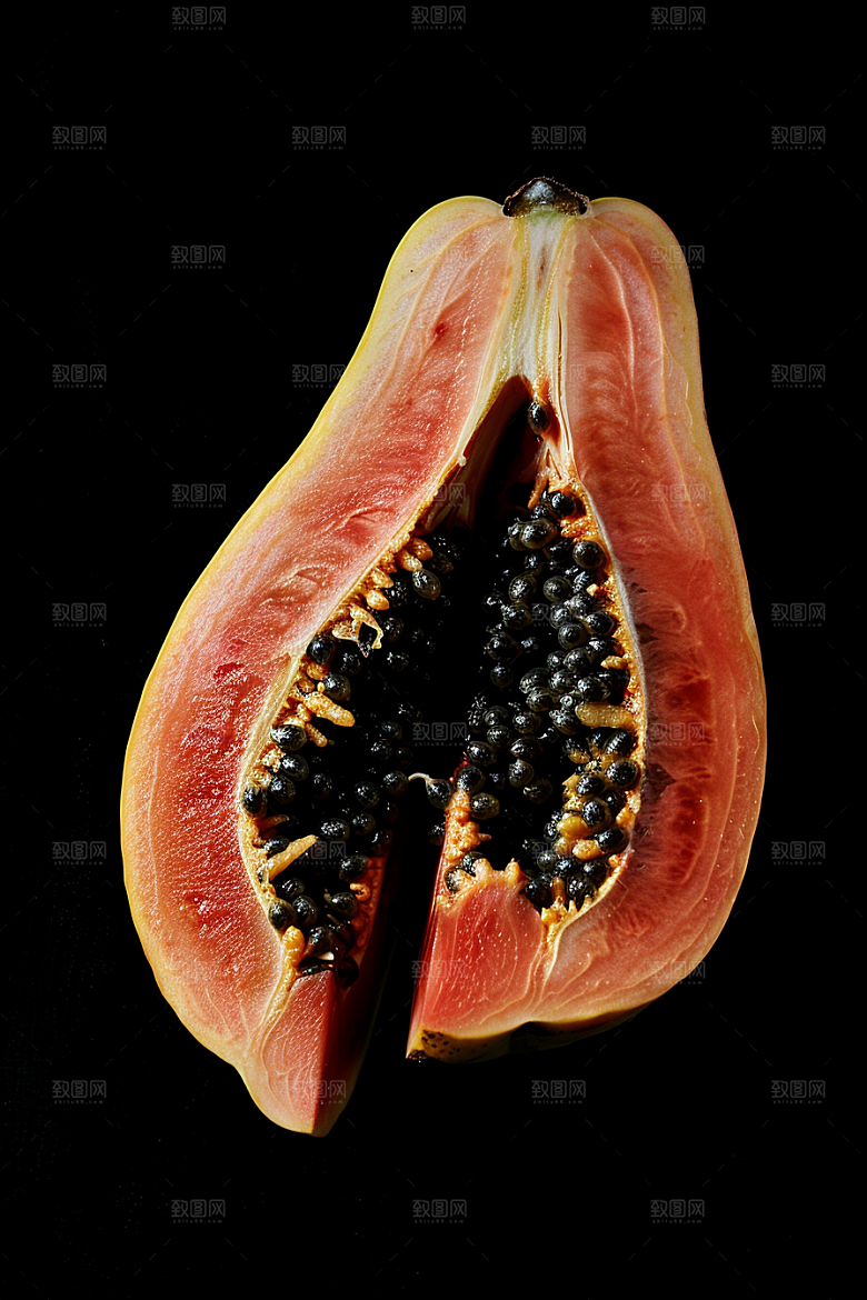 木瓜食材美味摄影图