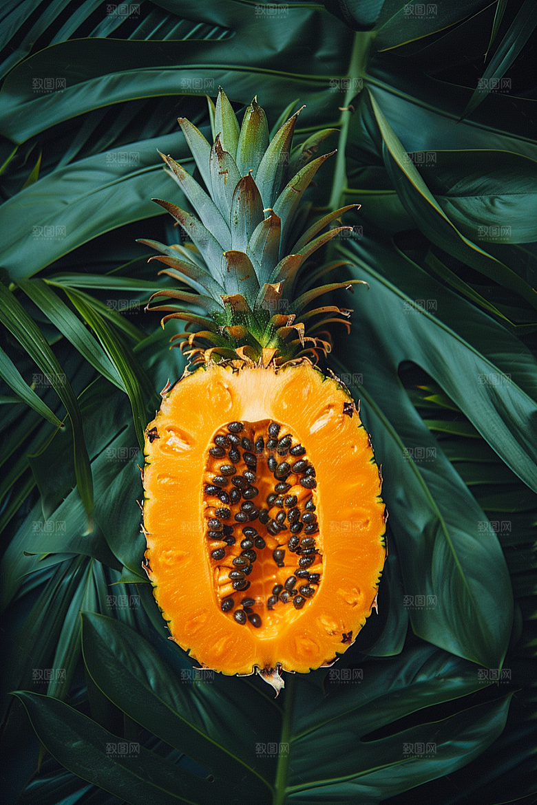 木瓜食材自然摄影图