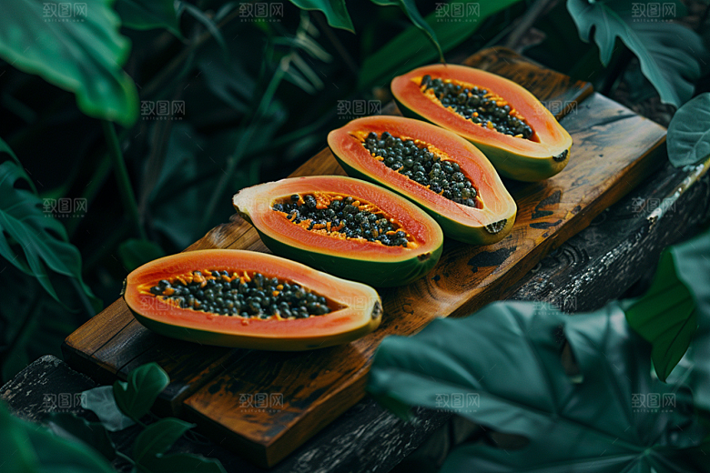 木瓜食材香甜摄影图
