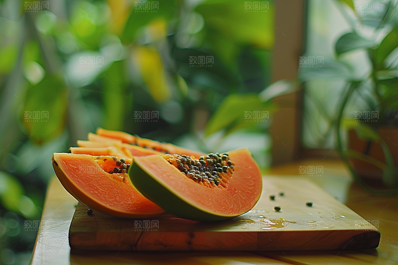 木瓜自然瓜果摄影图