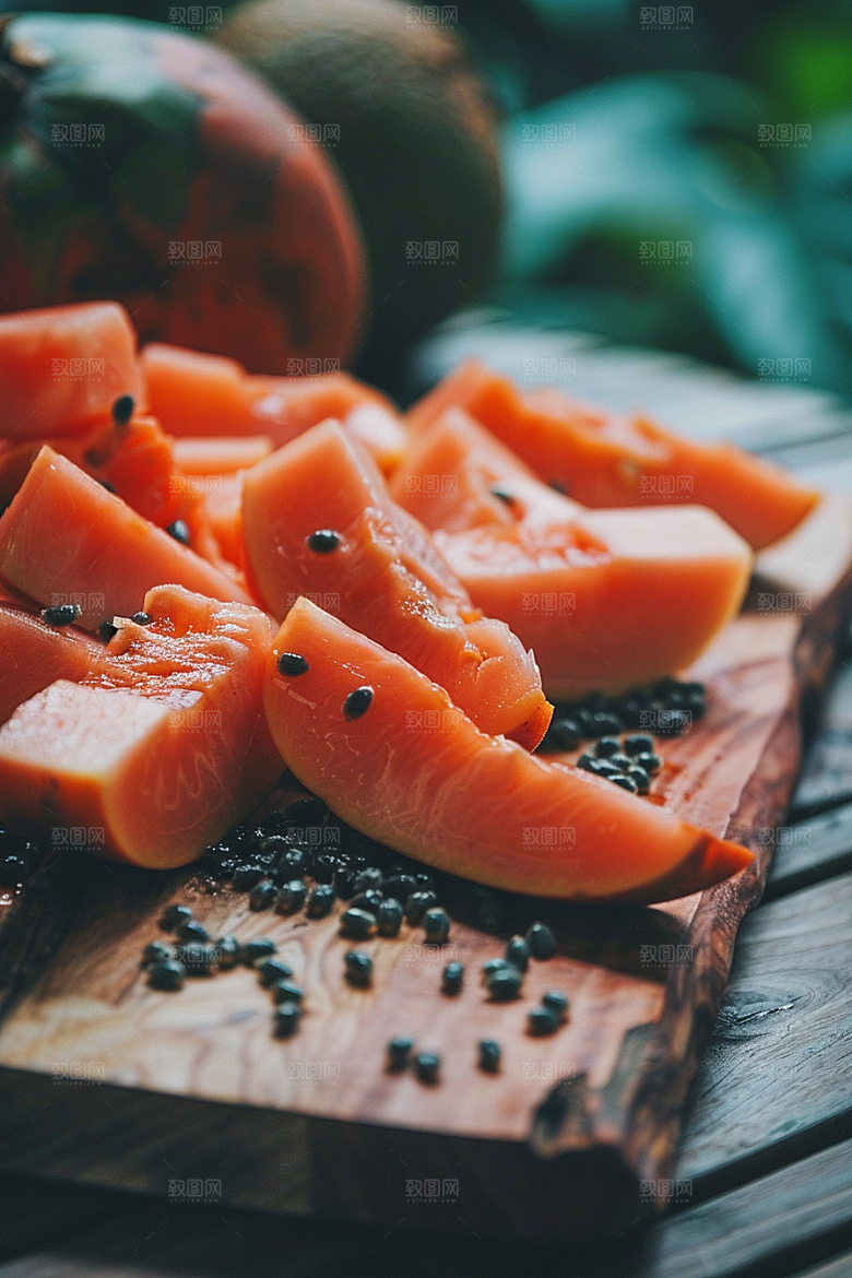 木瓜美味美食摄影图