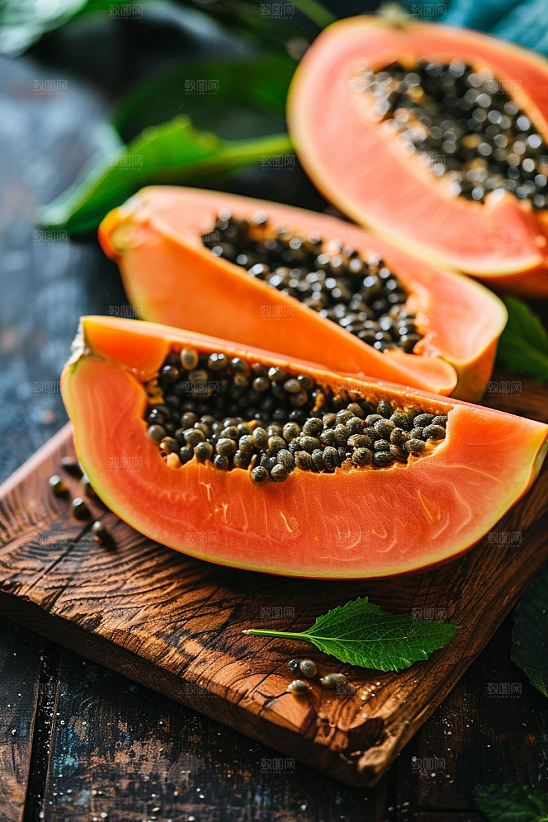 木瓜食材自然摄影图