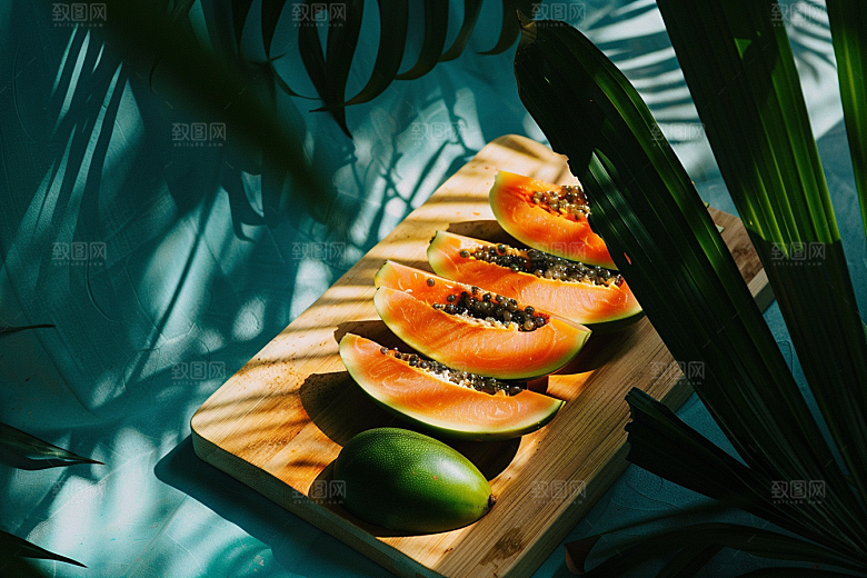 木瓜美食美味摄影图
