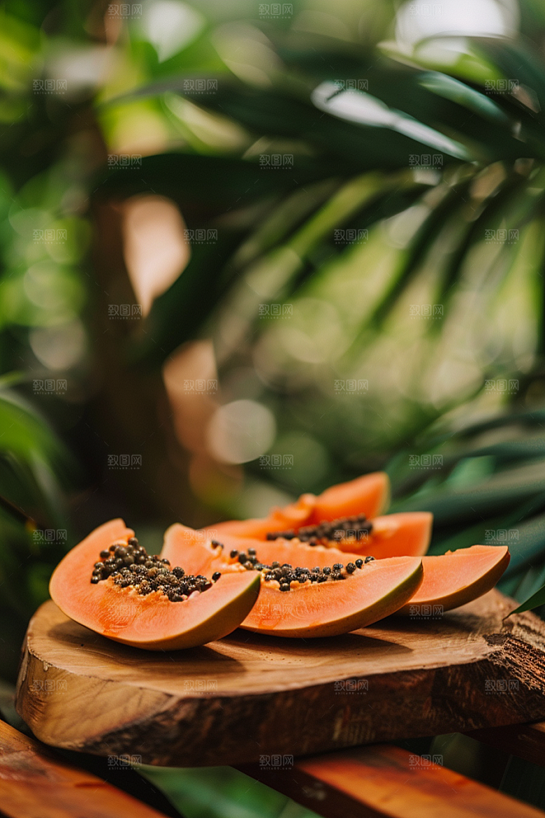 木瓜美味食材摄影图
