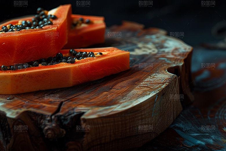 木瓜食材瓜果摄影图