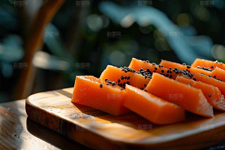 木瓜香甜高清摄影图