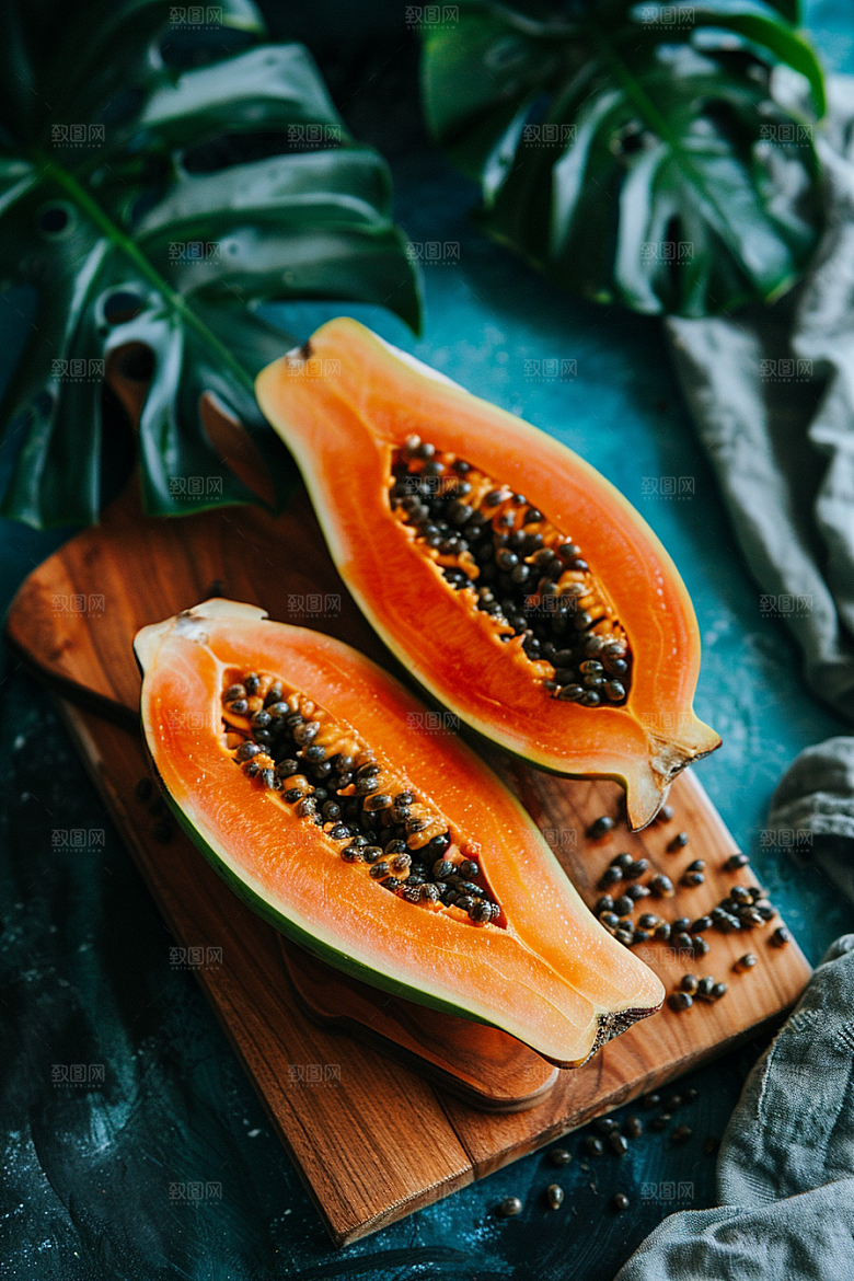 木瓜食材瓜果摄影图
