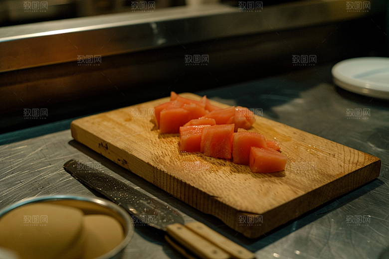 木瓜新鲜果肉摄影图