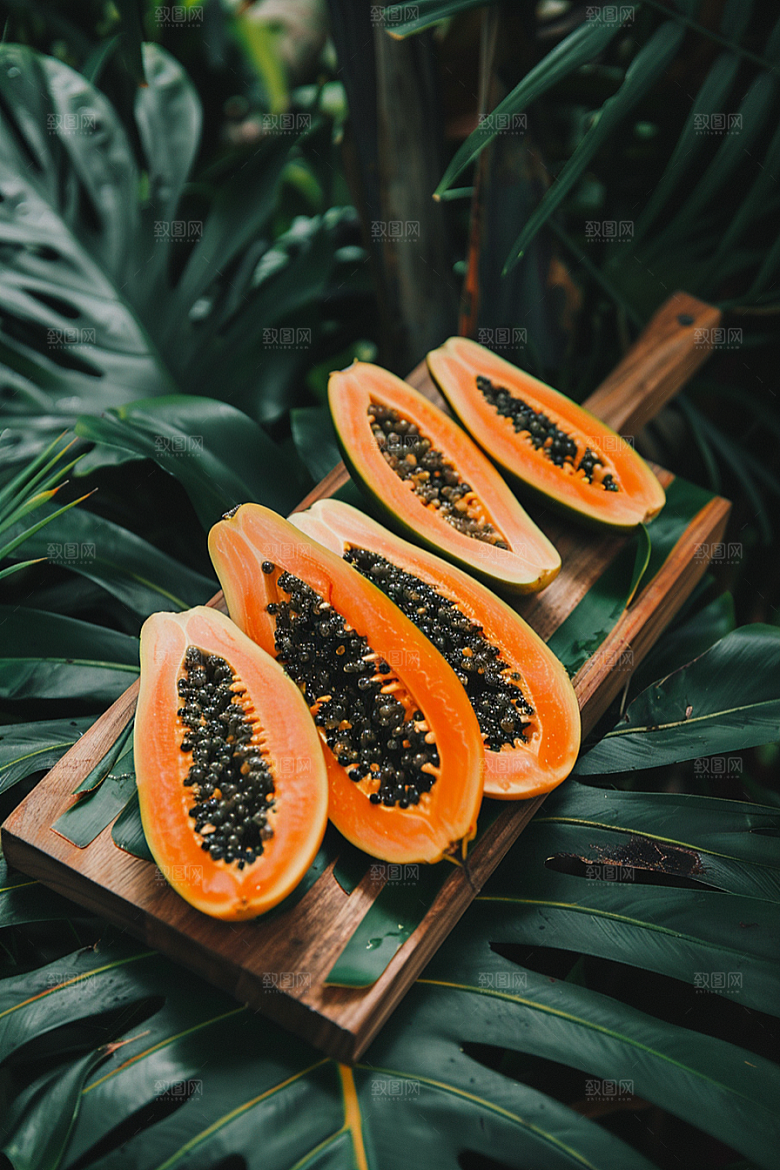 木瓜美食自然摄影图