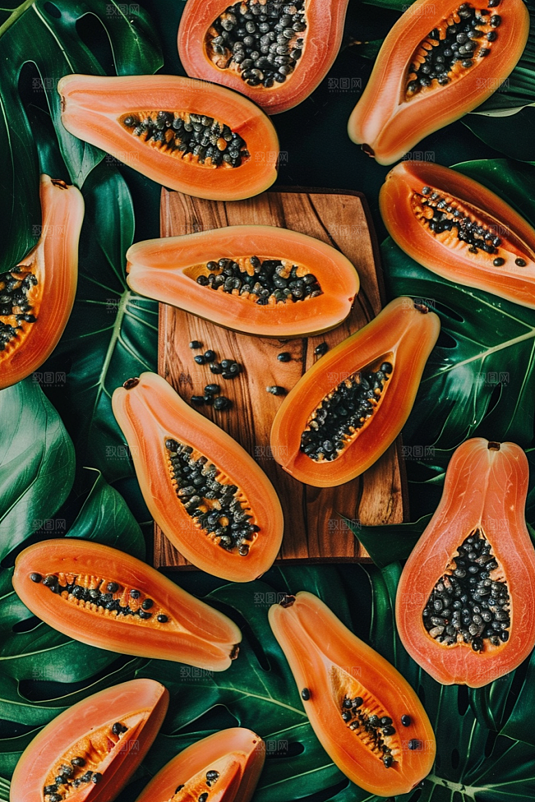 木瓜美味热带水果摄影图