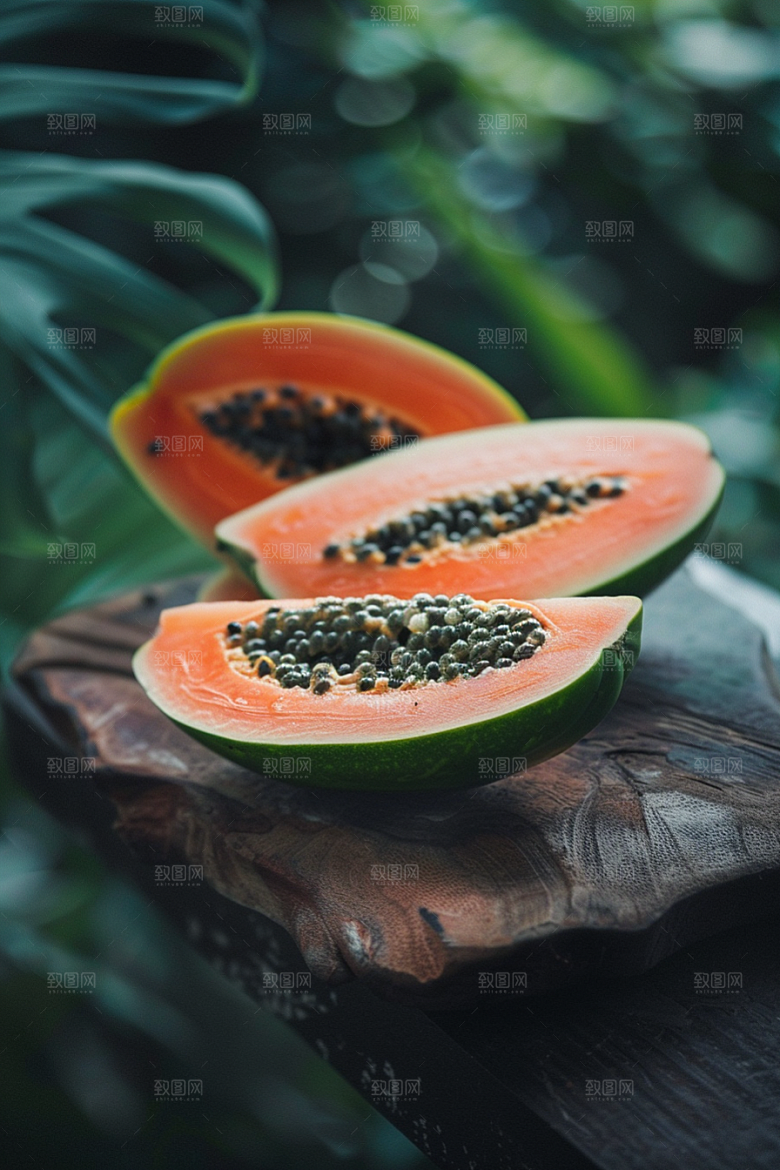 木瓜食材自然摄影图