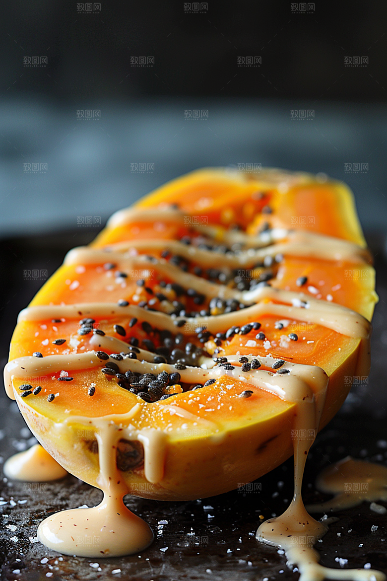 木瓜美食自然摄影图