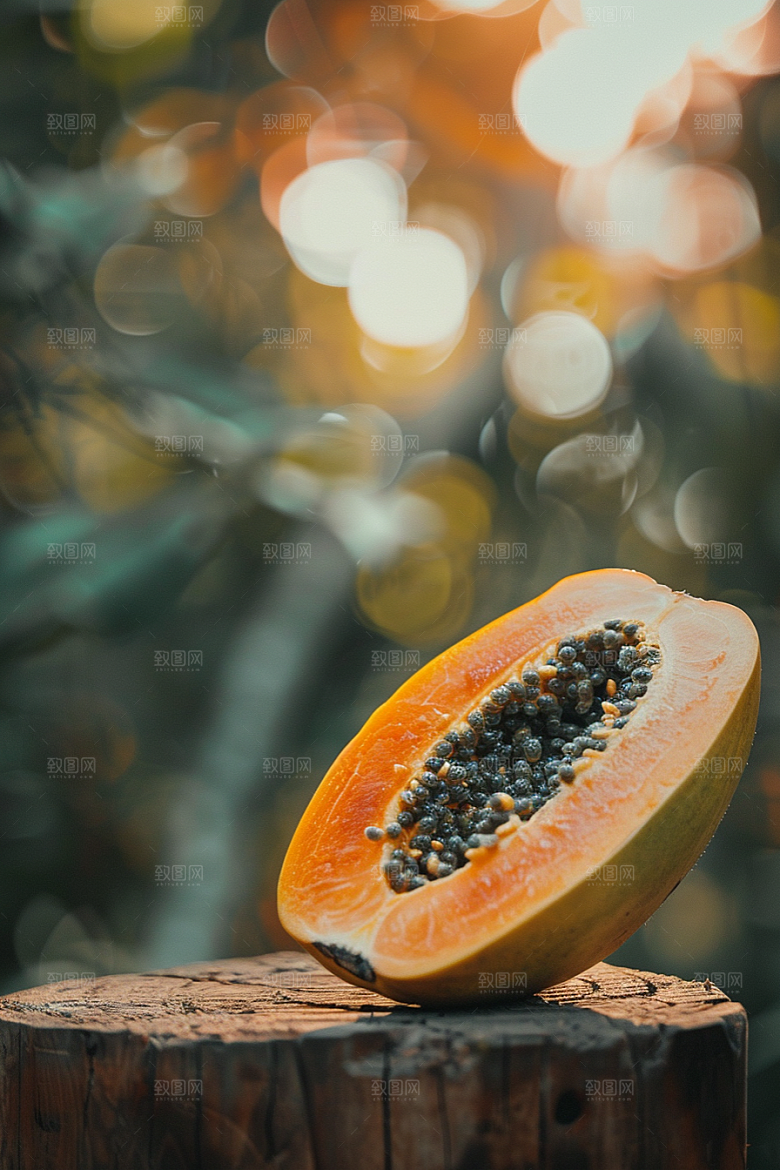 木瓜美食瓜果摄影图