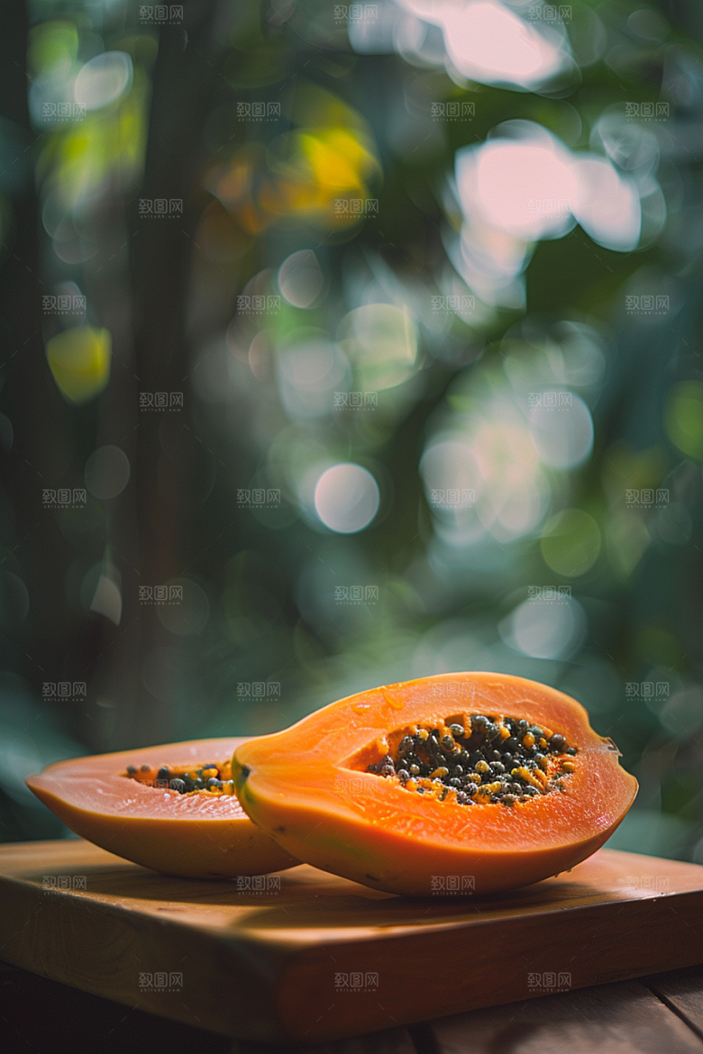 木瓜美味热带水果摄影图