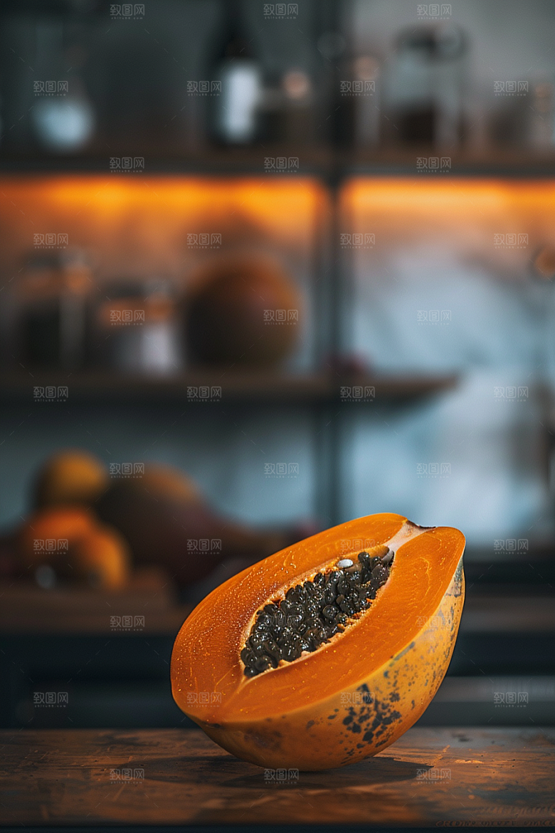 木瓜高清美食摄影图