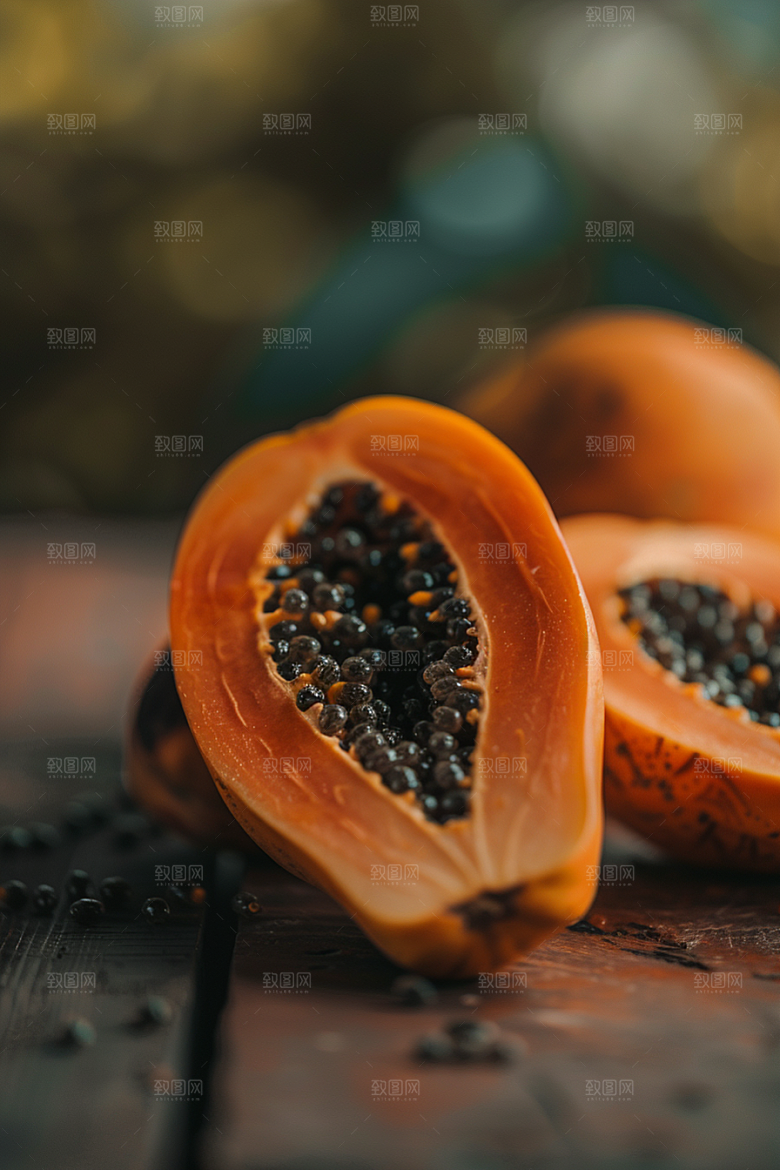 木瓜美食自然摄影图