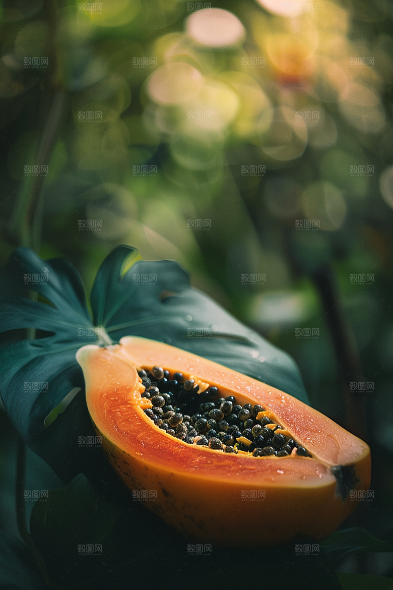 木瓜美食自然摄影图