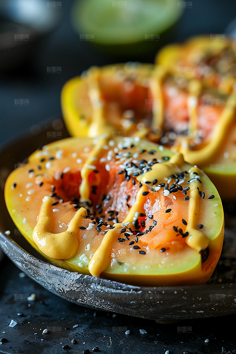 木瓜美味香甜摄影图