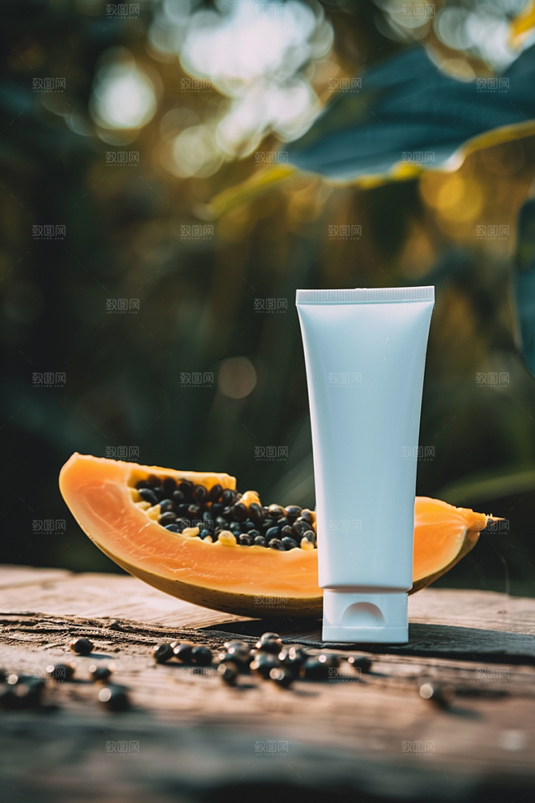 木瓜食材热带水果摄影图