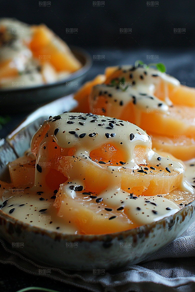 木瓜新鲜食材摄影图