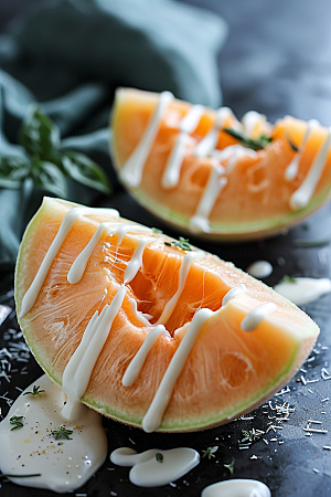 木瓜美食食材摄影图