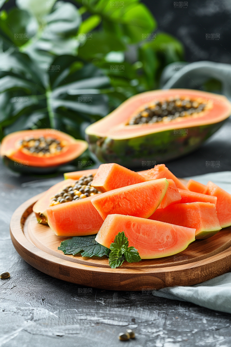 木瓜美食高清摄影图