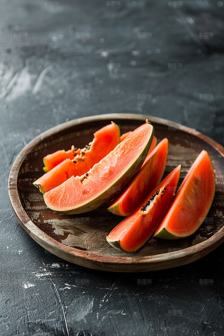 木瓜食材自然摄影图