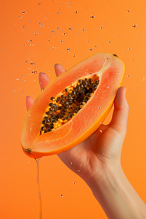 木瓜美食食材摄影图