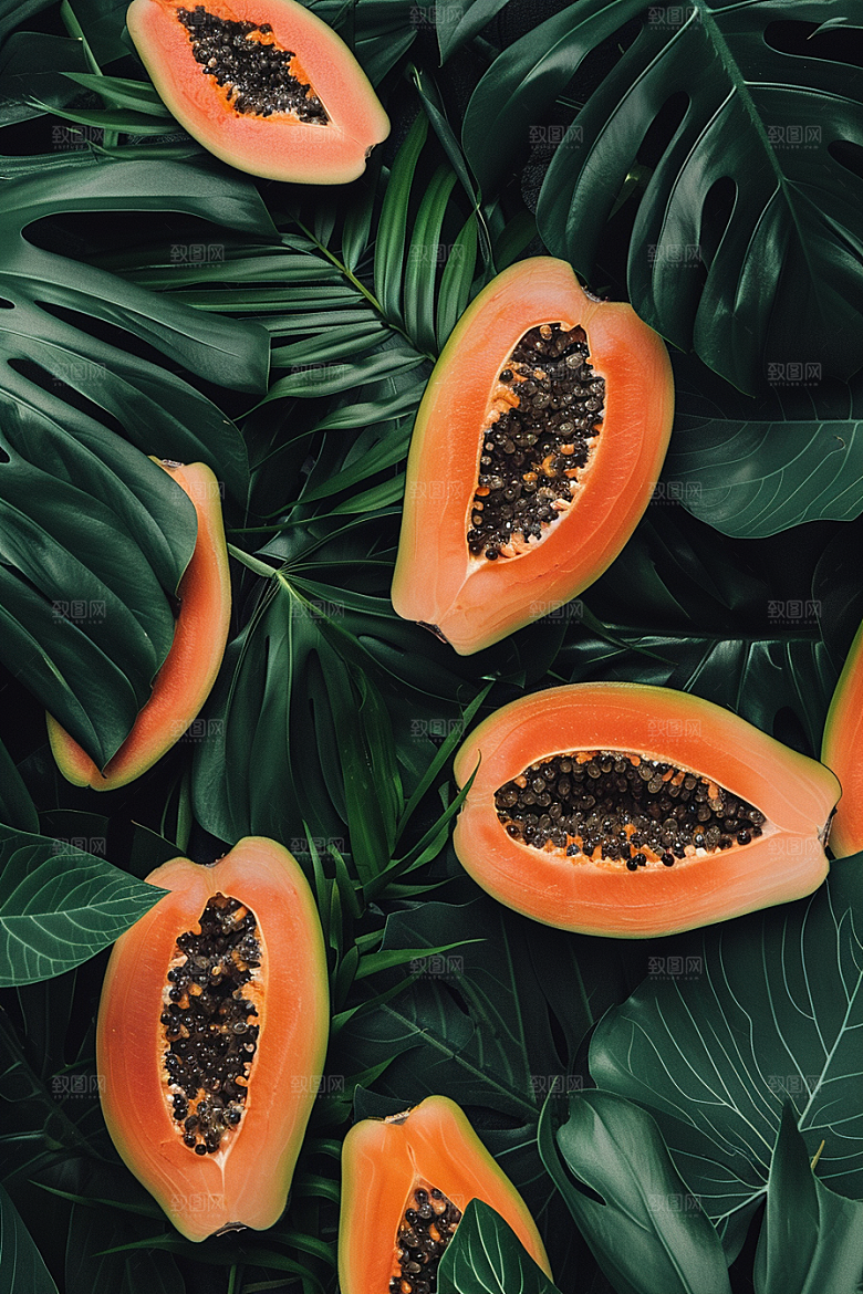 木瓜美味美食摄影图