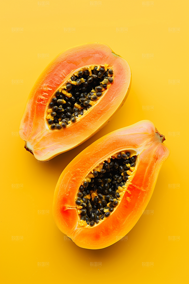 木瓜美食香甜摄影图