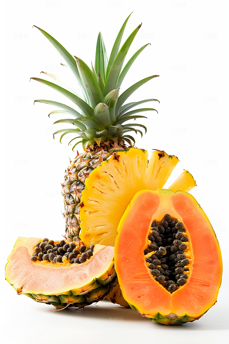 木瓜美食自然摄影图
