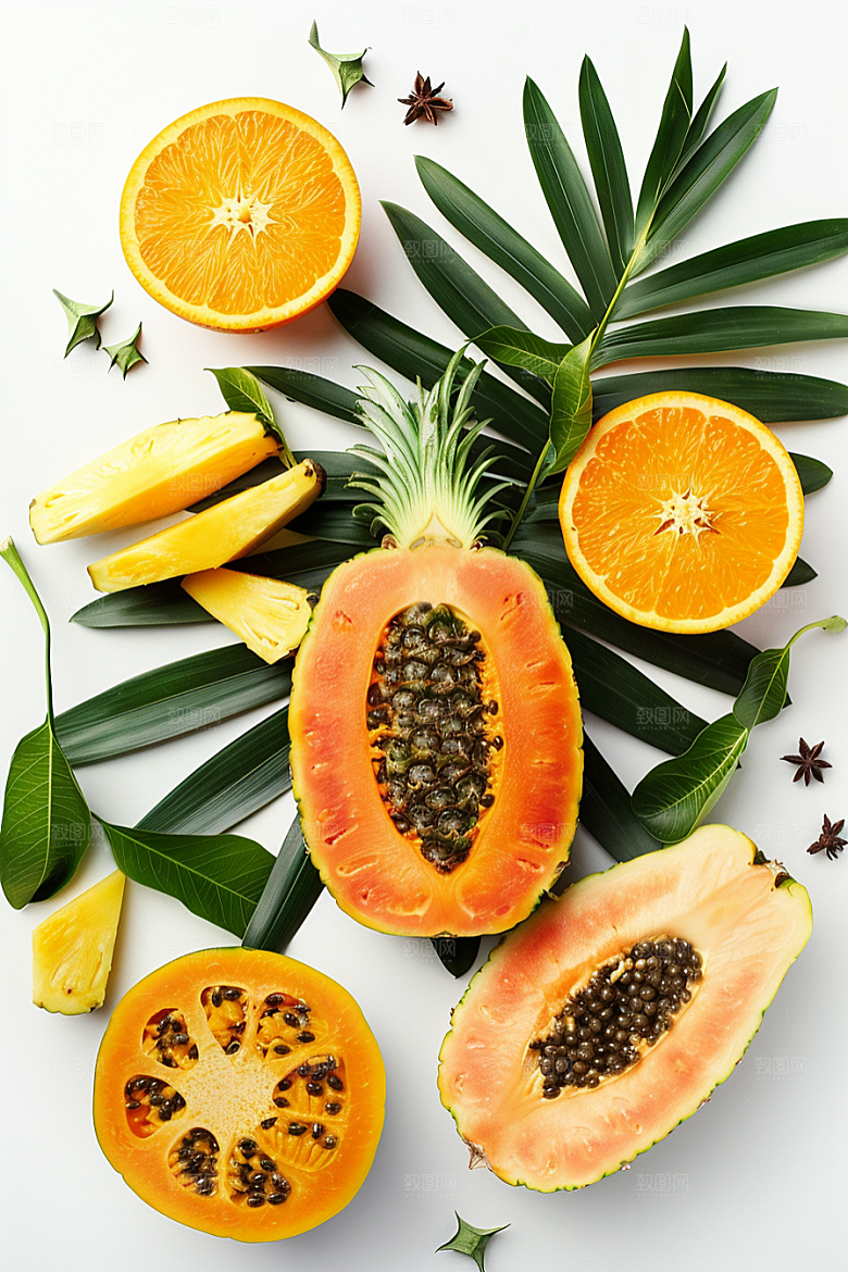 木瓜美食高清摄影图